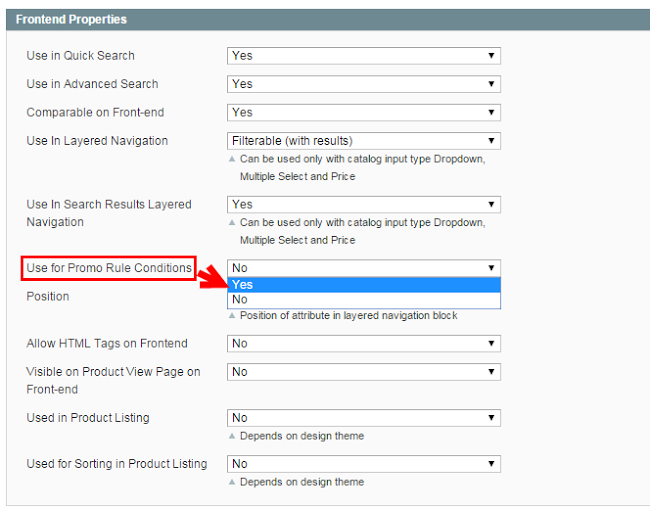 magento attribute for price rule